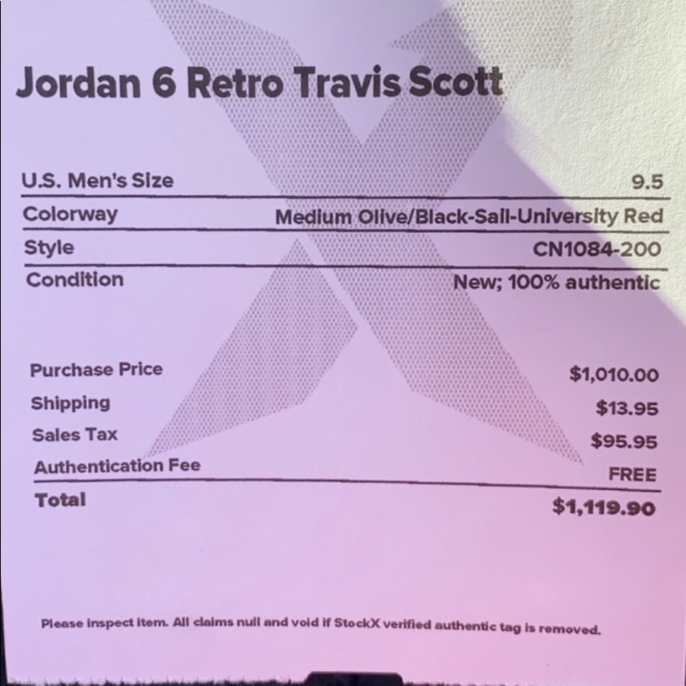Jordan retro 6 Travis Scott - Picture 2 of 5
